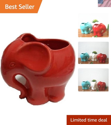 Adorable red elephant - red,
