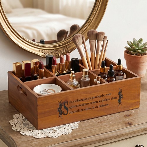 Wooden desk organiser - wooden, storage