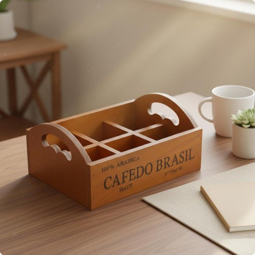 Wooden desk organizer tray - desk,