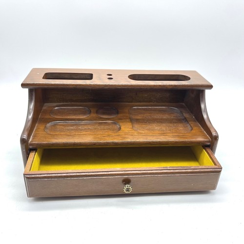 Vintage wood valet desk - wood,