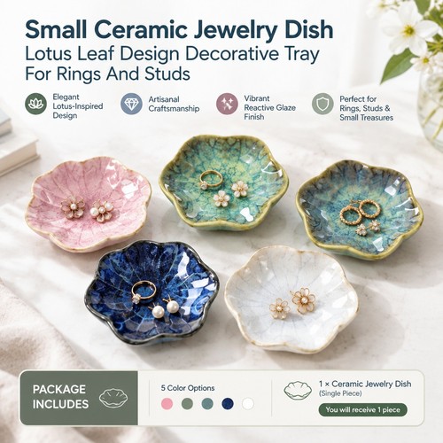 Glazed ceramic trinket tray - ceramic,