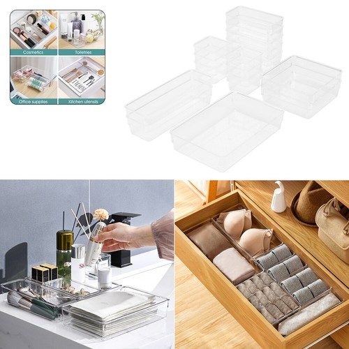 Clear drawer organiser - drawer, trays