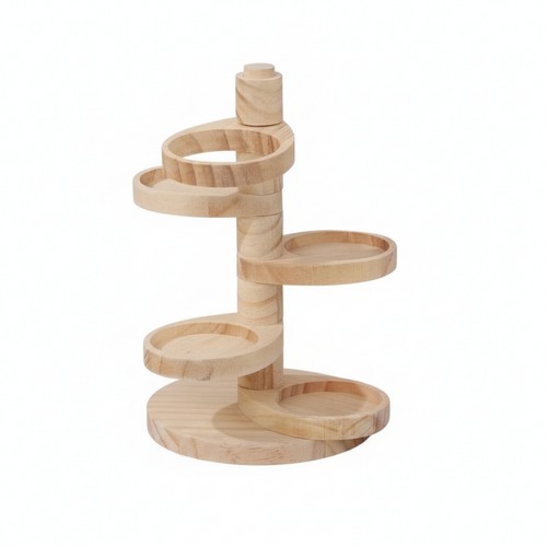 Wooden organizer with - with, trays