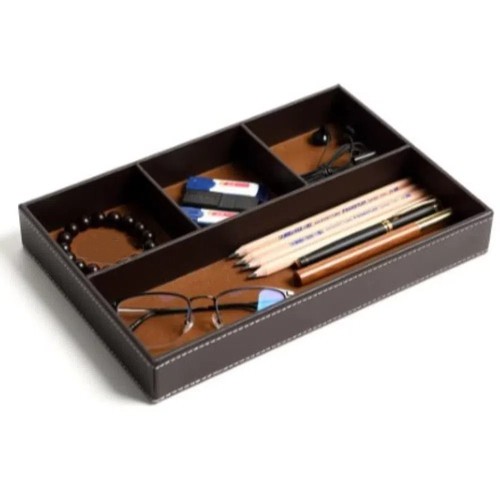 Slots tabletop storage tray - storage,